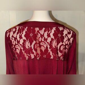 Torrid Size 2 Top with Lace on Shoulder and Back. EUC Burgundy Red Purple